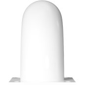 Truck pull in assist | hot-dip galvanized and white coatedwith red reflecting stripes | straight,total length: approx. 3600 mm